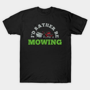 Mowing Lawn Mower Gardener T-Shirt